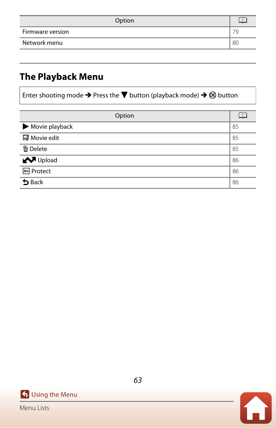 The playback menu | Nikon KeyMission 170 User Manual | Page 82 / 137