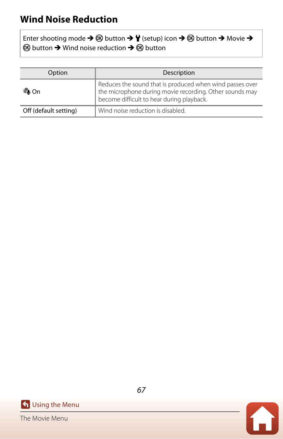 Wind noise reduction | Nikon KeyMission 170 User Manual | Page 86 / 137