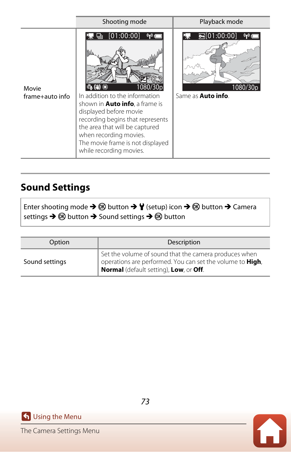 Sound settings | Nikon KeyMission 170 User Manual | Page 92 / 137