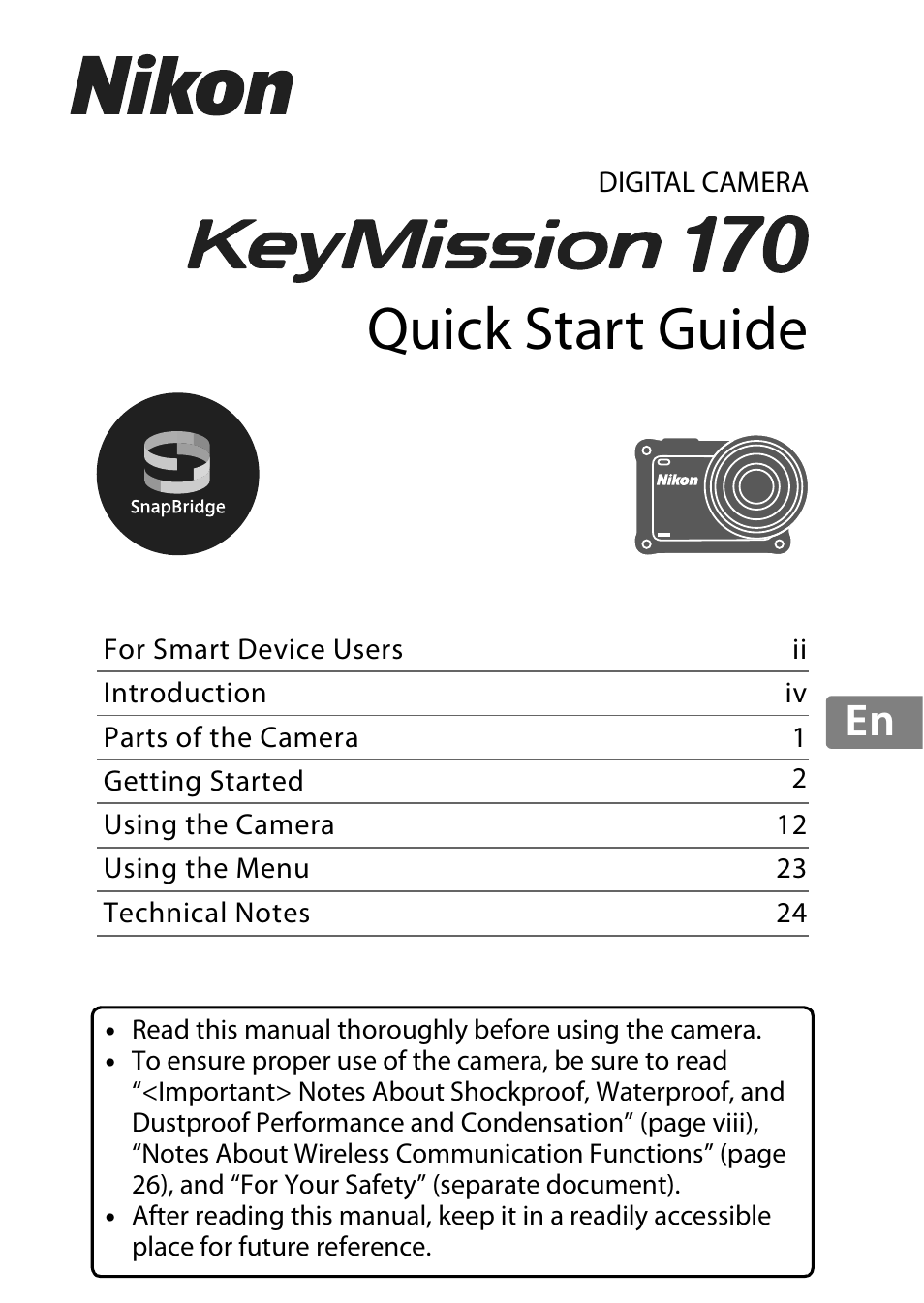 Nikon KeyMission 170 User Manual | 48 pages