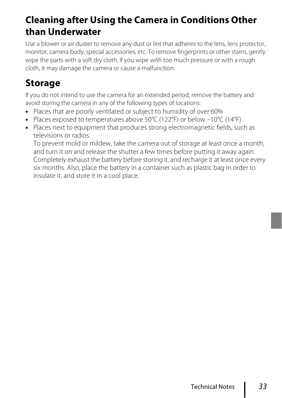 Storage | Nikon KeyMission 170 User Manual | Page 45 / 48