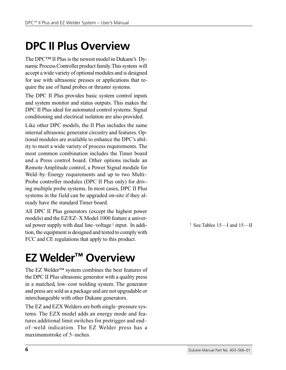 Dpc ii plus overview, Ez welder, Overview | Dukane DPC II Plus 9001:2000 User Manual | Page 16 / 190