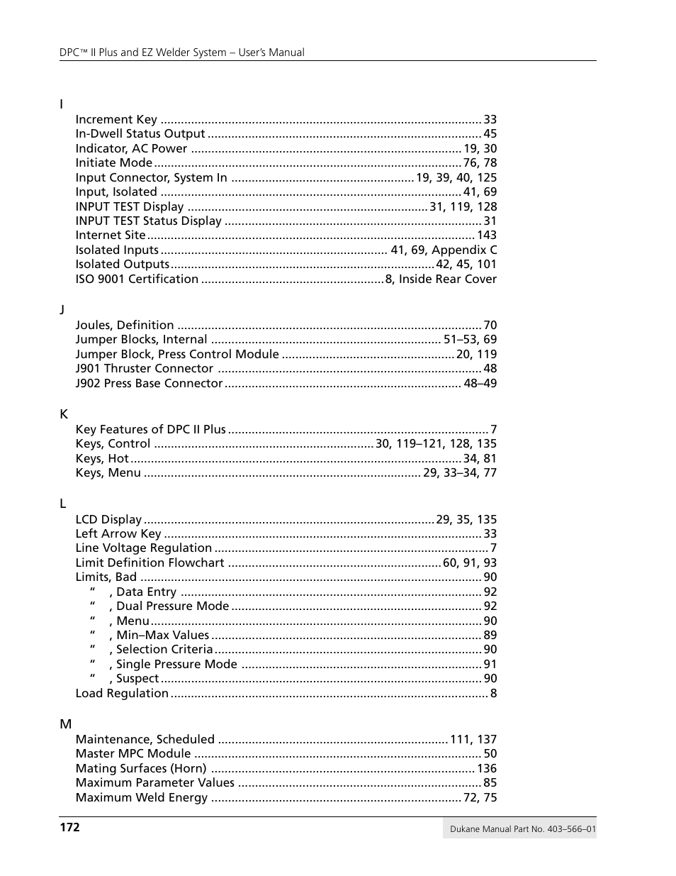 Dukane DPC II Plus 9001:2000 User Manual | Page 182 / 190