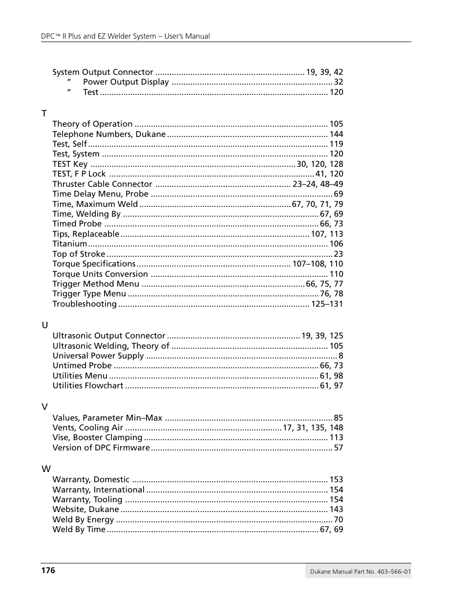 Dukane DPC II Plus 9001:2000 User Manual | Page 186 / 190