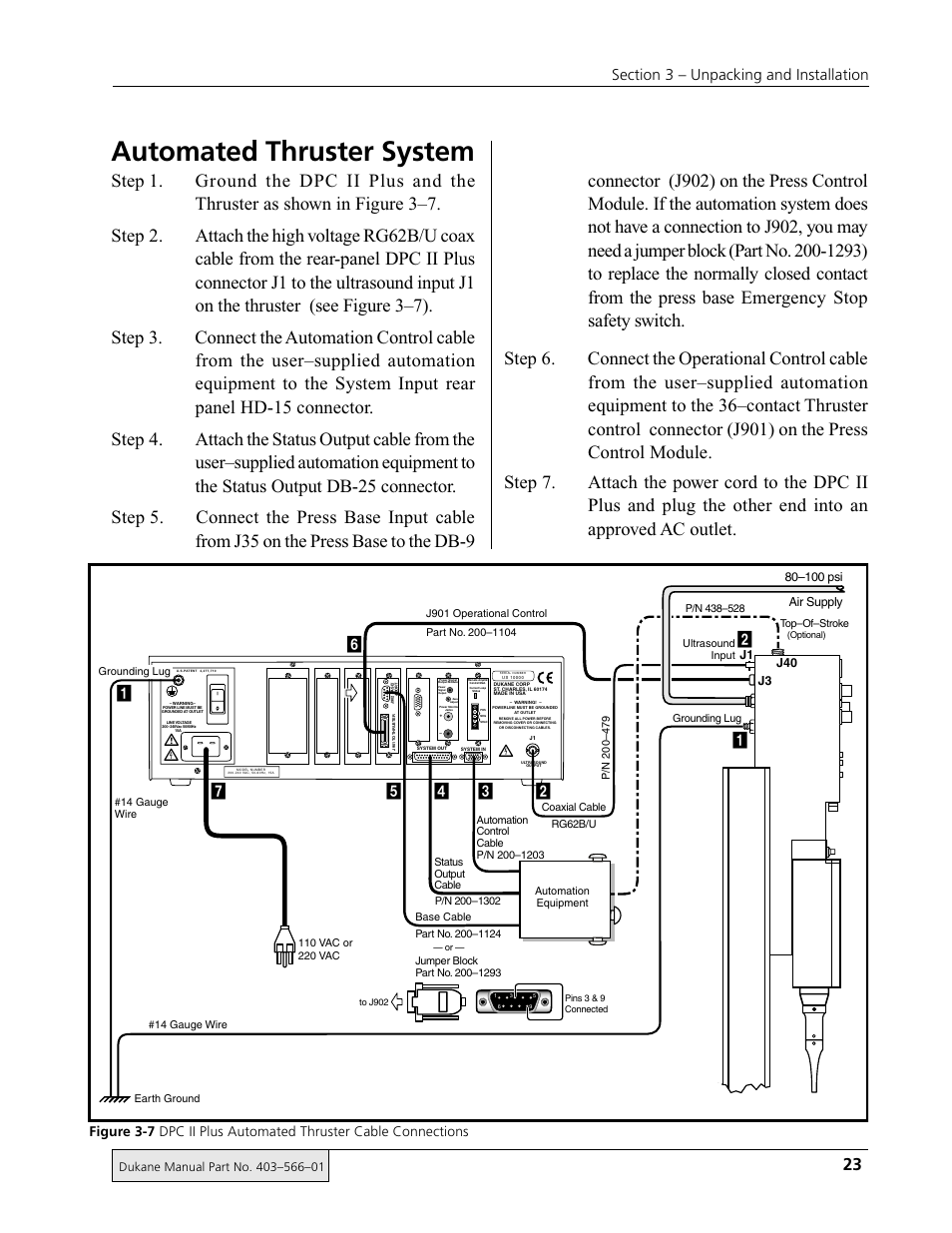 Automated thruster system | Dukane DPC II Plus 9001:2000 User Manual | Page 33 / 190