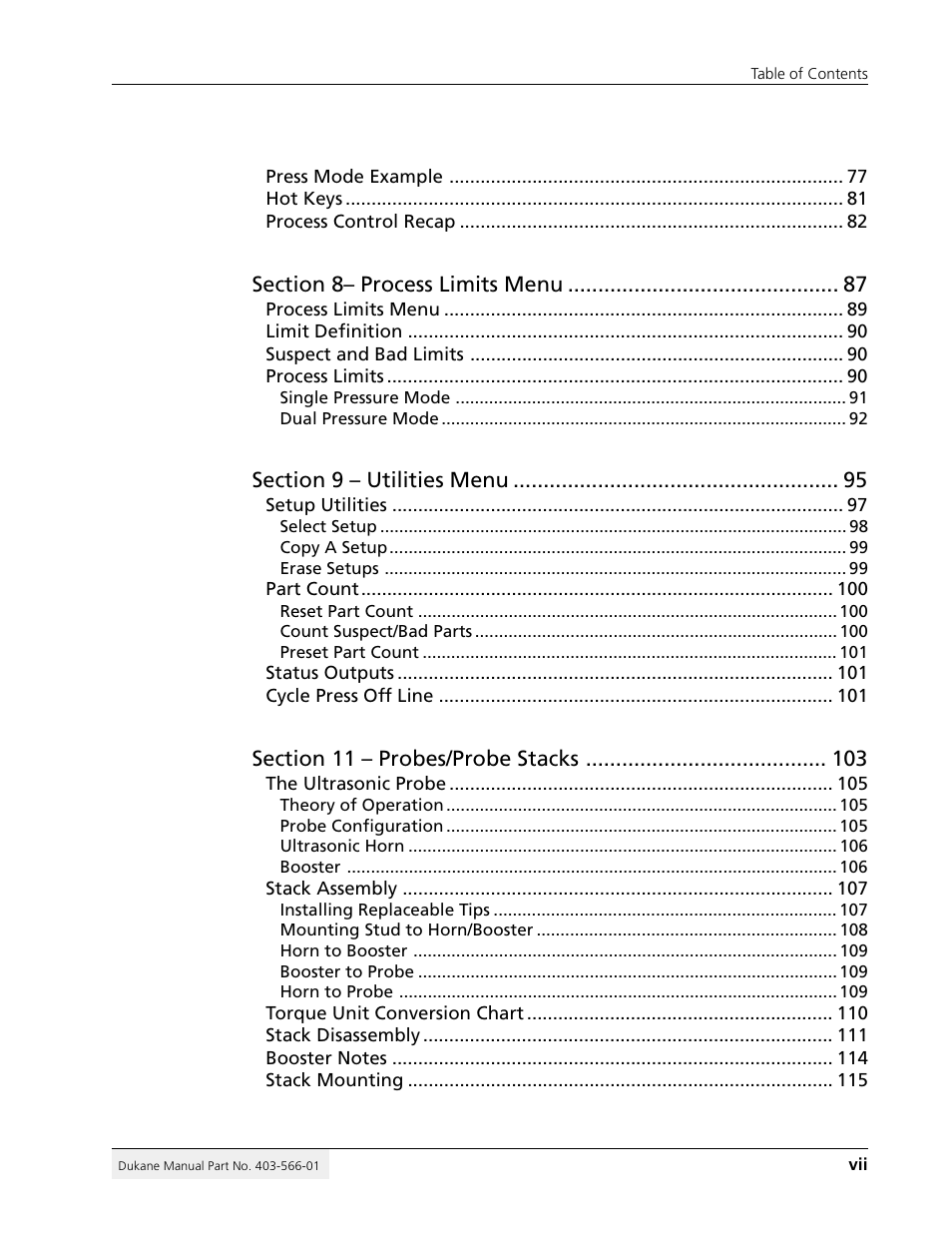 Dukane DPC II Plus 9001:2000 User Manual | Page 7 / 190