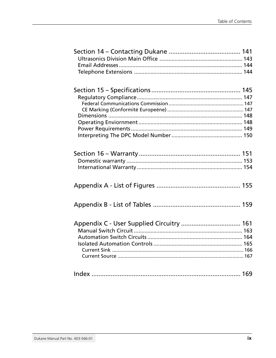 Dukane DPC II Plus 9001:2000 User Manual | Page 9 / 190