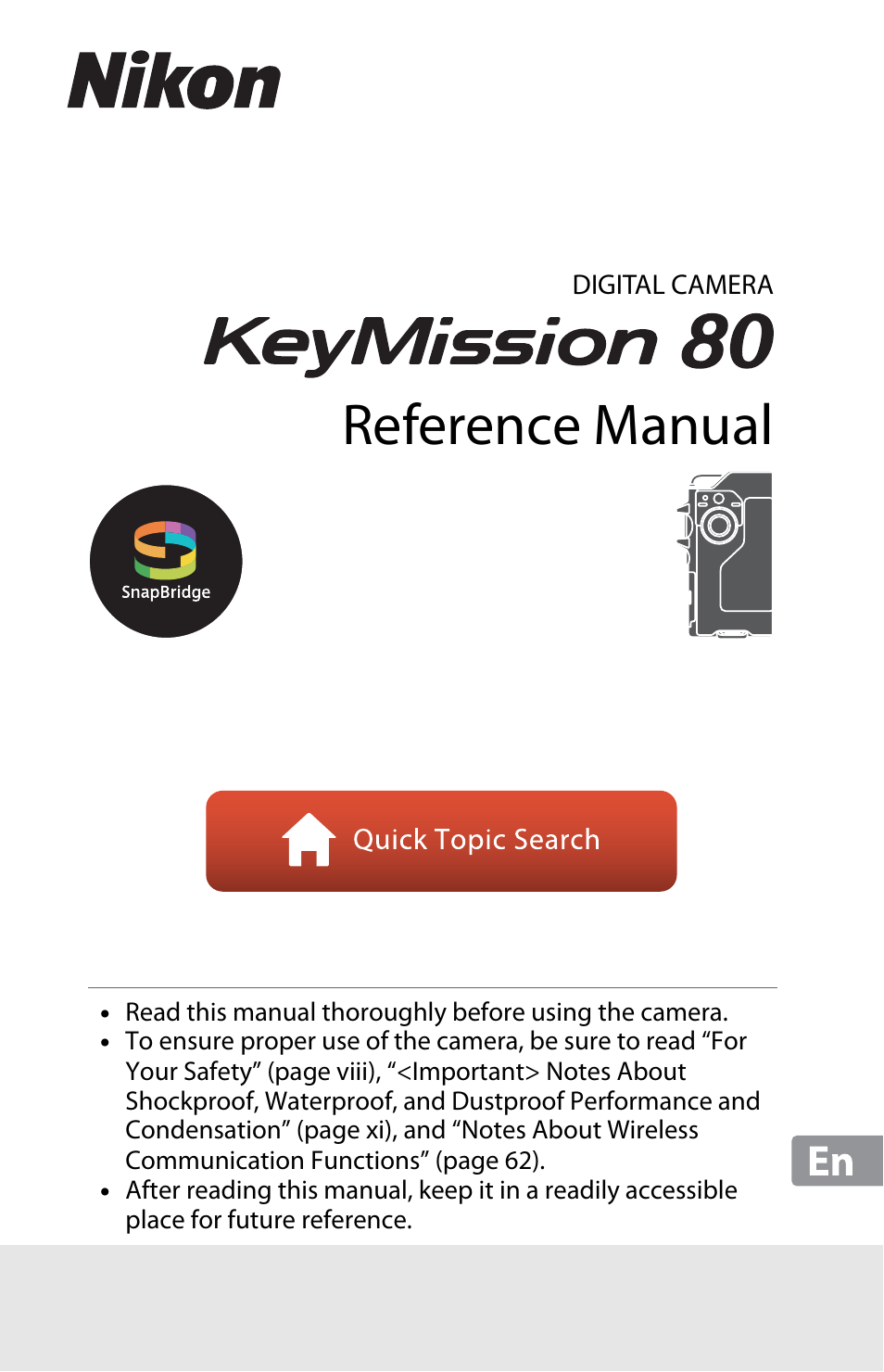 Nikon KeyMission 80 User Manual | 104 pages