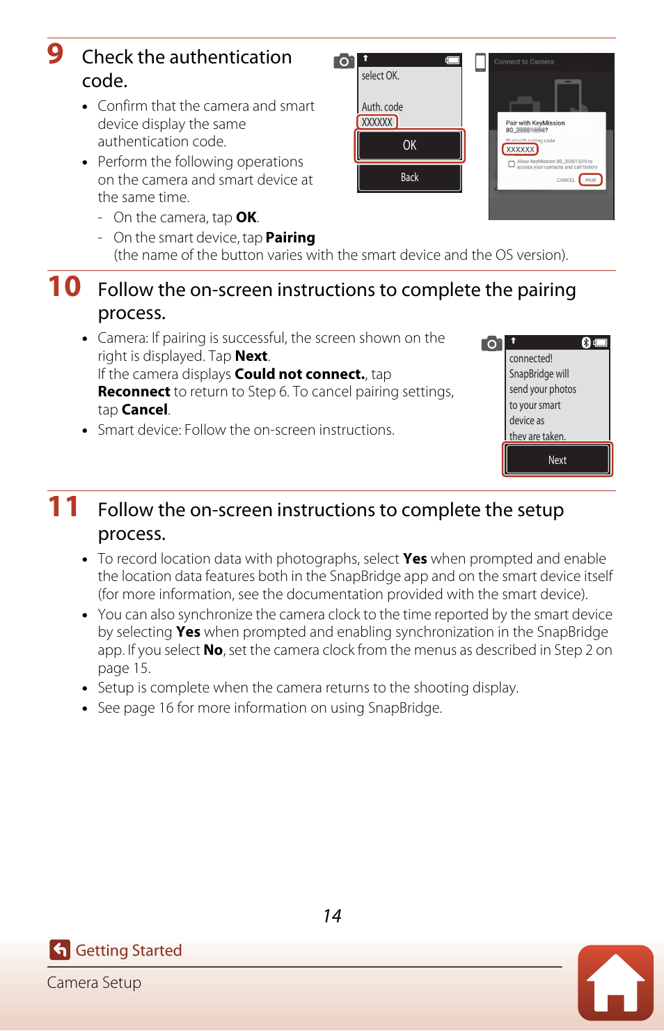 Check the authentication code | Nikon KeyMission 80 User Manual | Page 30 / 104