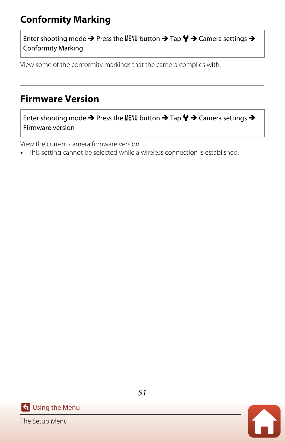 Conformity marking, Firmware version | Nikon KeyMission 80 User Manual | Page 67 / 104