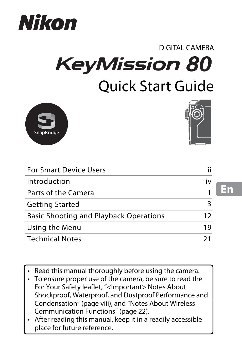 Nikon KeyMission 80 User Manual | 48 pages