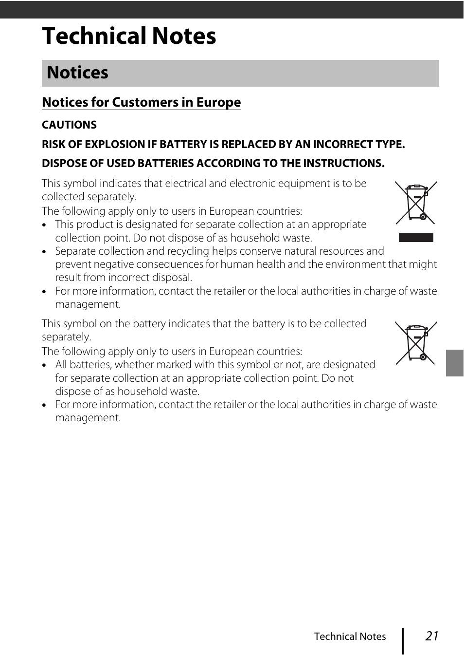 Technical notes, Notices | Nikon KeyMission 80 User Manual | Page 31 / 48