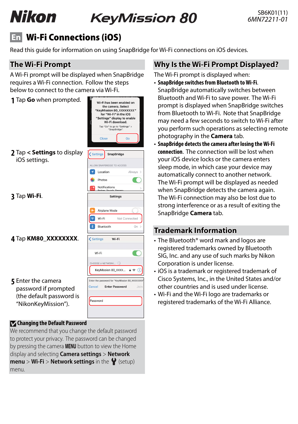 Nikon KeyMission 80 User Manual | 2 pages