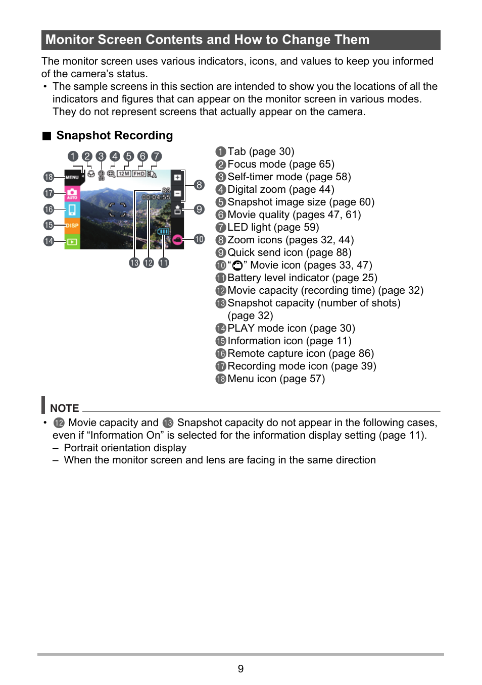 Monitor screen contents and how to change them | Casio EX-TR35 User Manual | Page 9 / 142