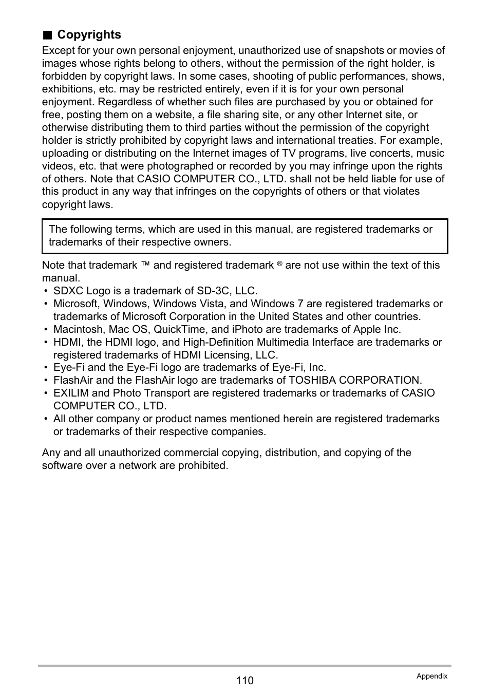 Casio EX-TR200 User Manual | Page 110 / 129