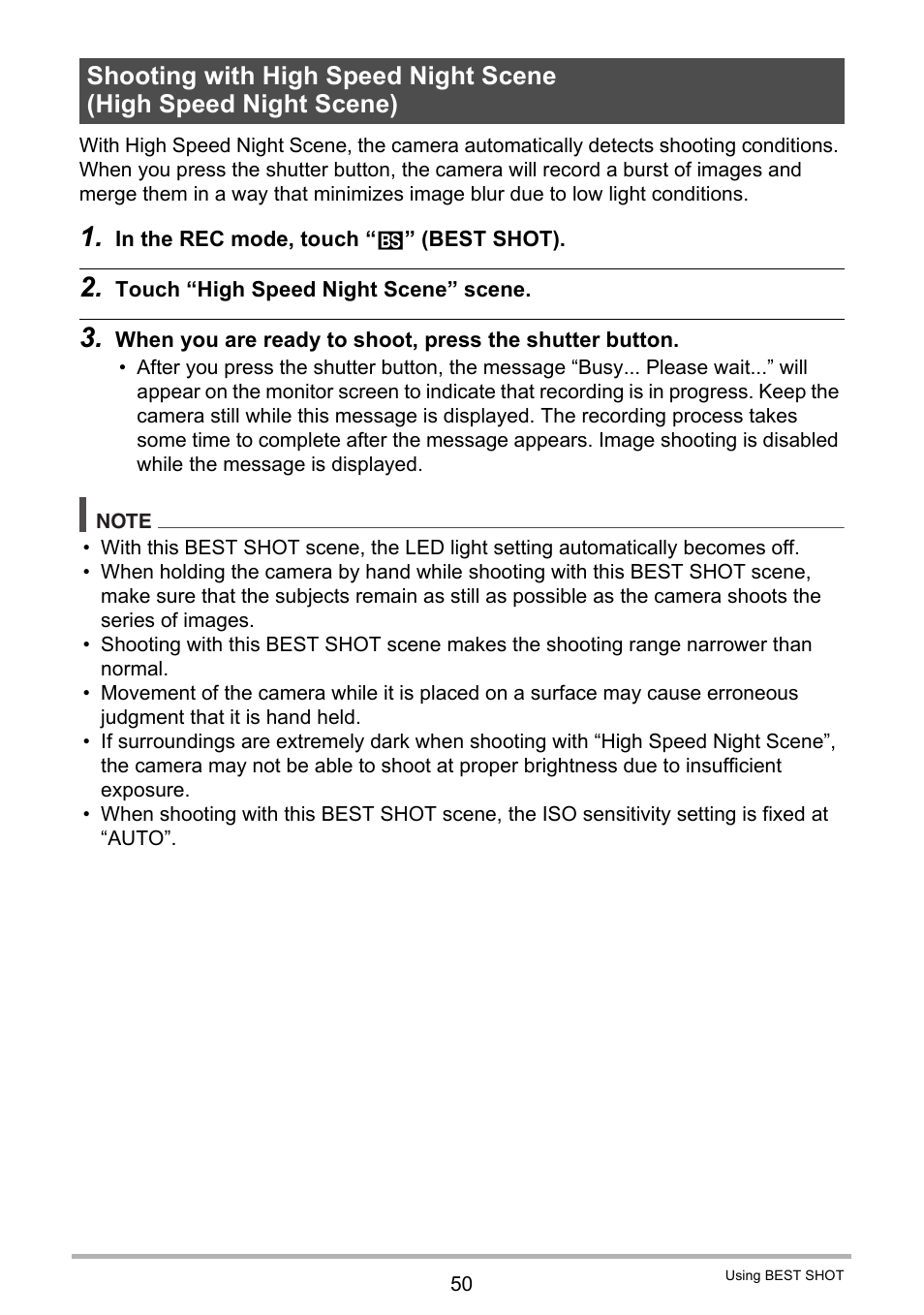 Casio EX-TR200 User Manual | Page 50 / 129