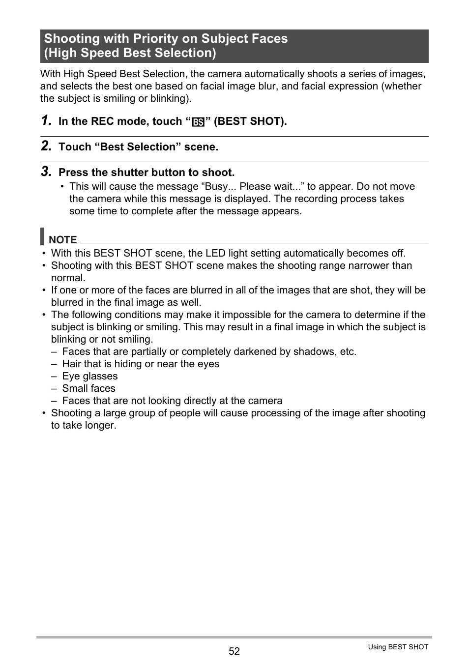 Casio EX-TR200 User Manual | Page 52 / 129