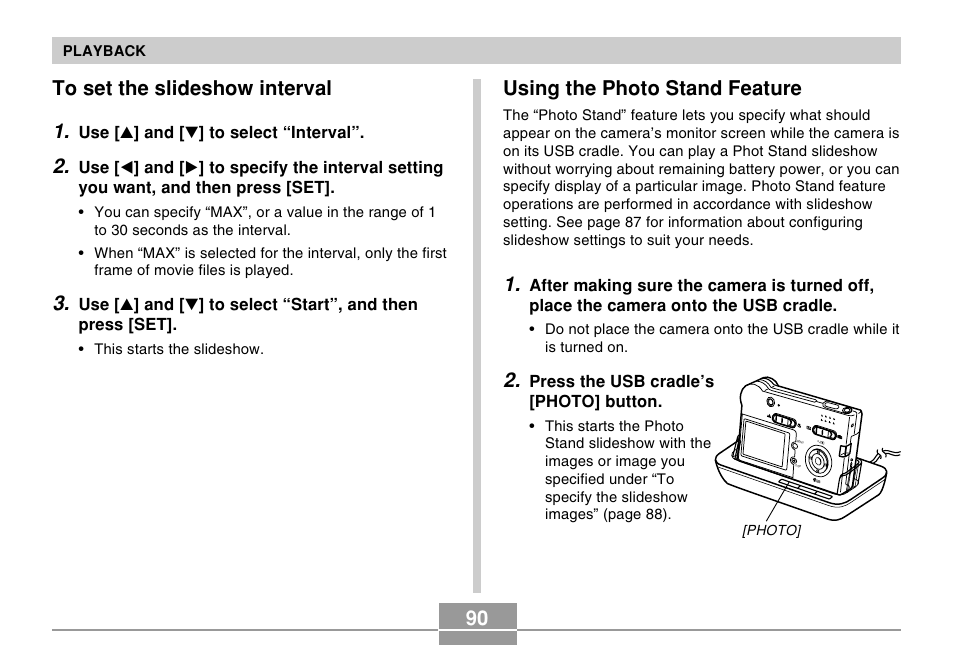 Using the photo stand feature | Casio EX-M20 3 User Manual | Page 13 / 21