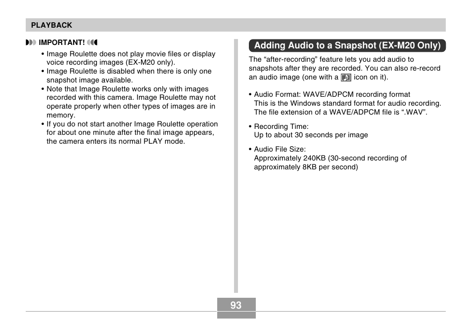 Casio EX-M20 3 User Manual | Page 16 / 21