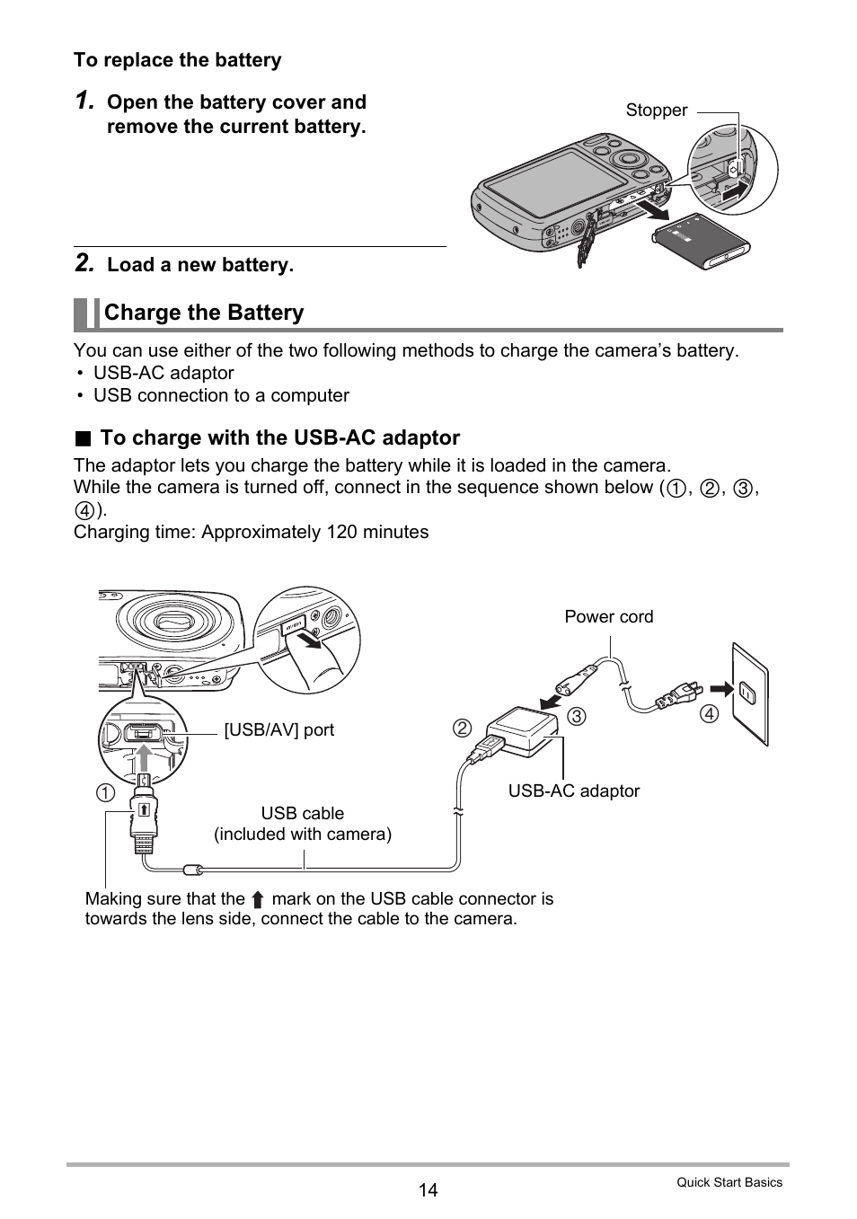 Charge the battery | Casio EX-N5 User Manual | Page 14 / 132