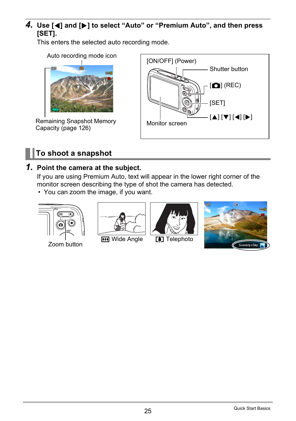 To shoot a snapshot | Casio EX-N5 User Manual | Page 25 / 132