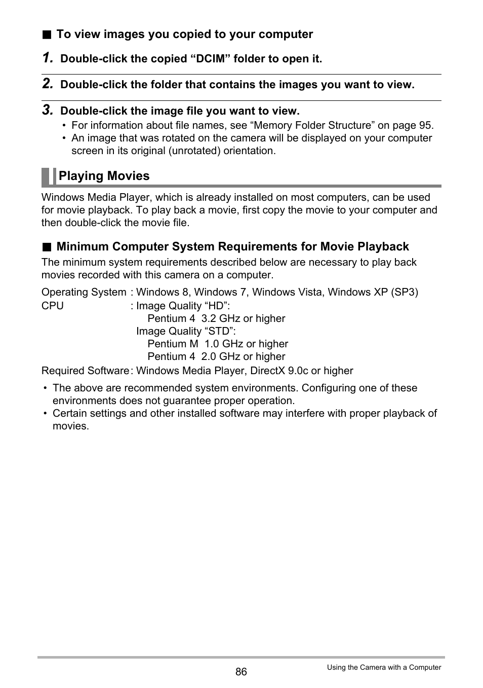 Playing movies | Casio EX-N5 User Manual | Page 86 / 132