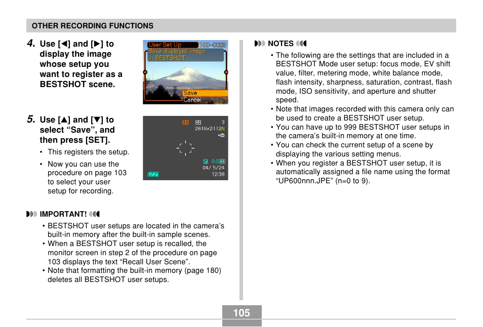 Casio EX-P600 User Manual | Page 105 / 247