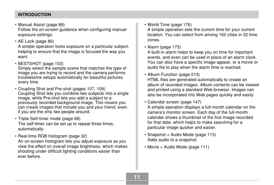 Casio EX-P600 User Manual | Page 11 / 247