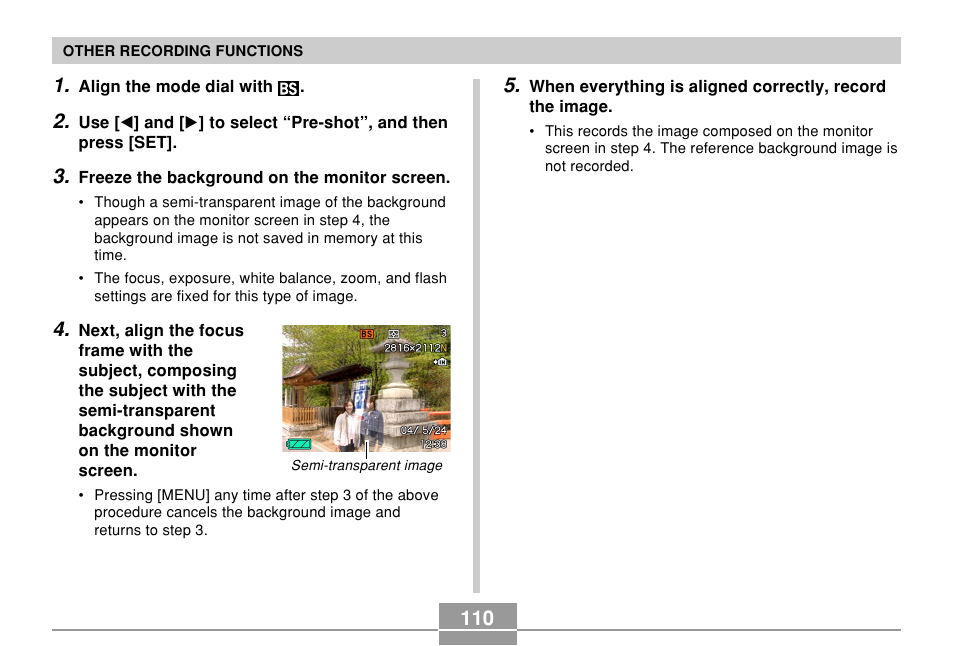 Casio EX-P600 User Manual | Page 110 / 247