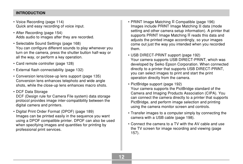 Casio EX-P600 User Manual | Page 12 / 247