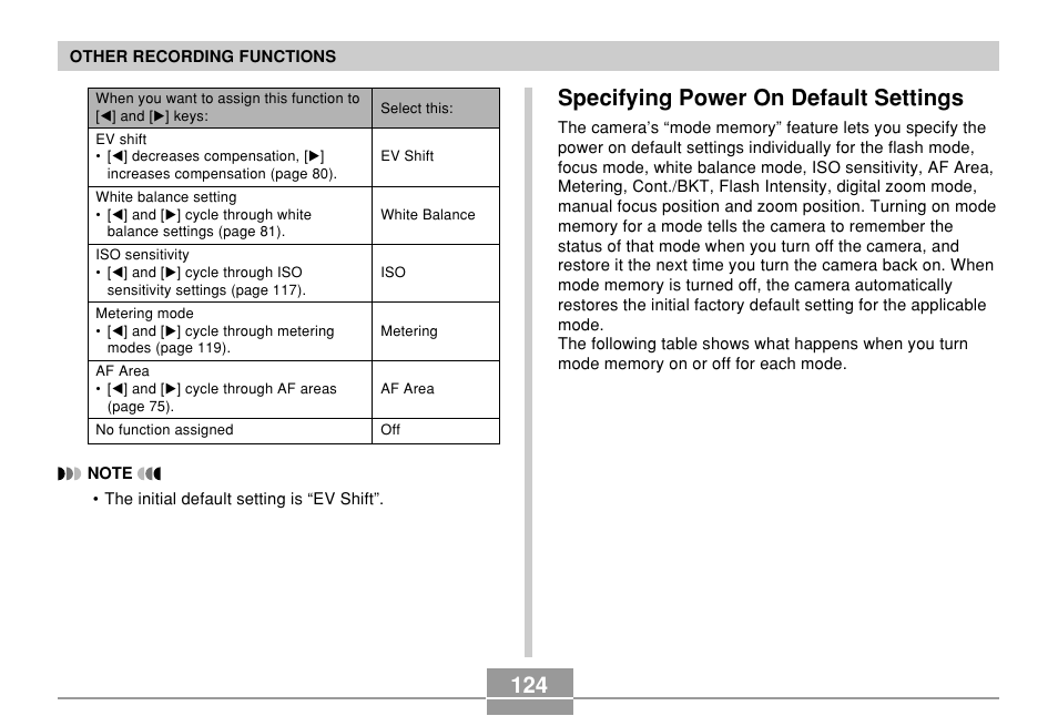 Specifying power on default settings | Casio EX-P600 User Manual | Page 124 / 247