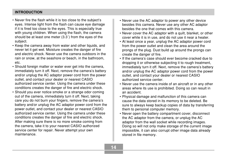 Casio EX-P600 User Manual | Page 14 / 247