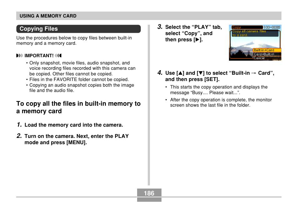 Copying files | Casio EX-P600 User Manual | Page 186 / 247