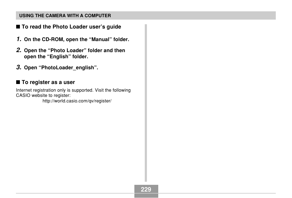 Casio EX-P600 User Manual | Page 229 / 247