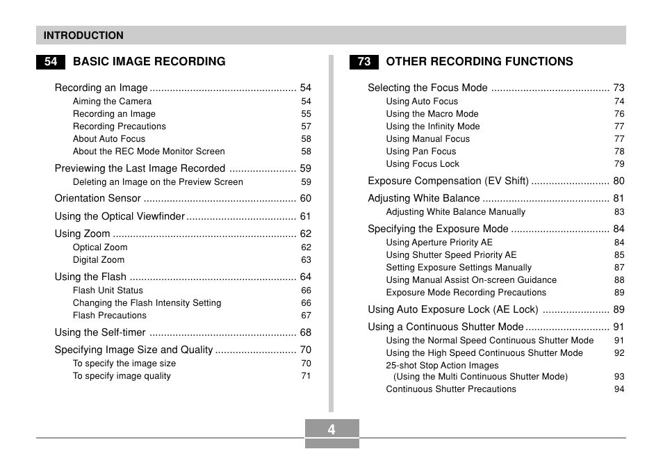 Casio EX-P600 User Manual | Page 4 / 247