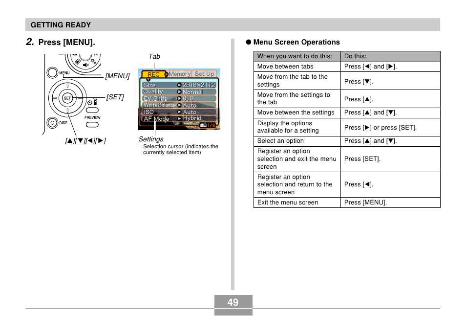 Casio EX-P600 User Manual | Page 49 / 247