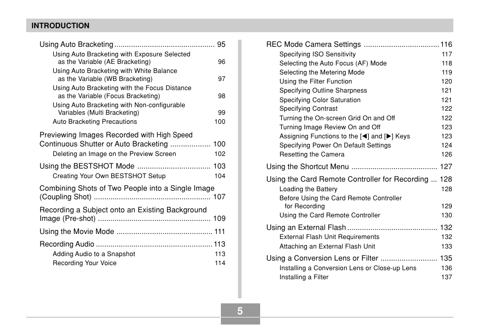 Casio EX-P600 User Manual | Page 5 / 247