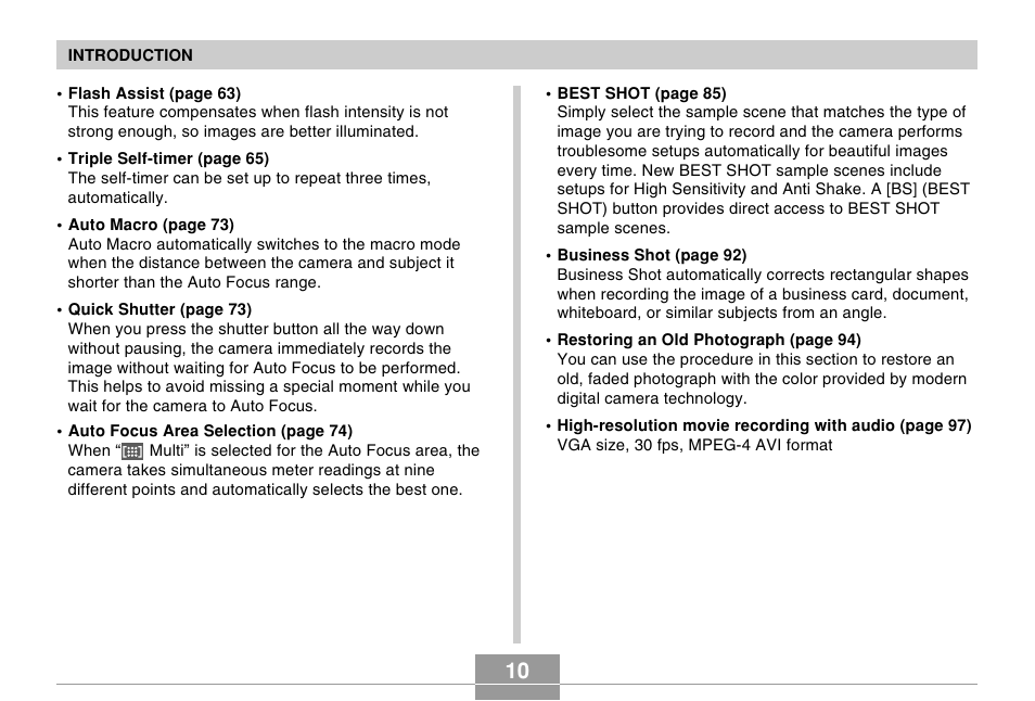 Casio EX-s600 User Manual | Page 10 / 245
