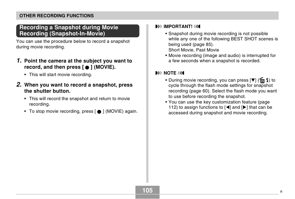 Casio EX-s600 User Manual | Page 105 / 245
