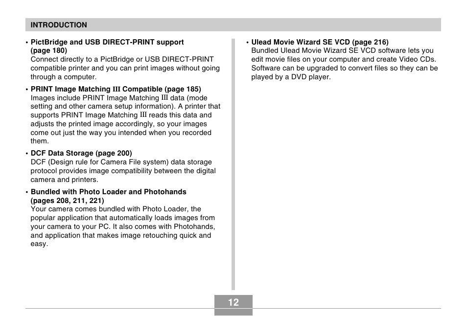 Casio EX-s600 User Manual | Page 12 / 245