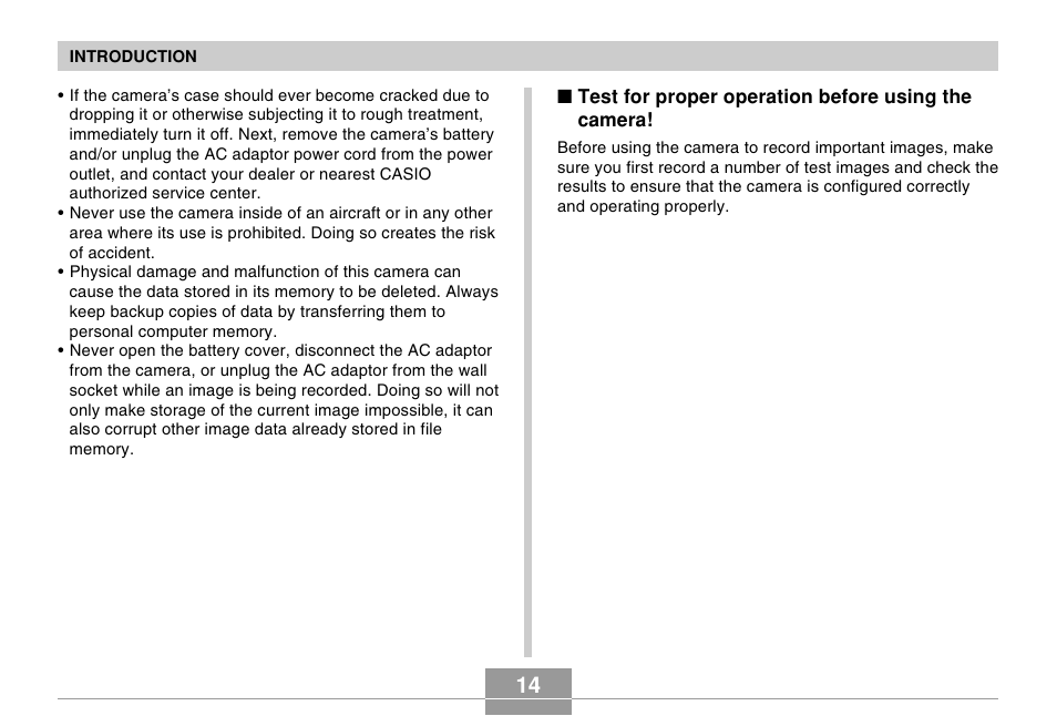 Casio EX-s600 User Manual | Page 14 / 245