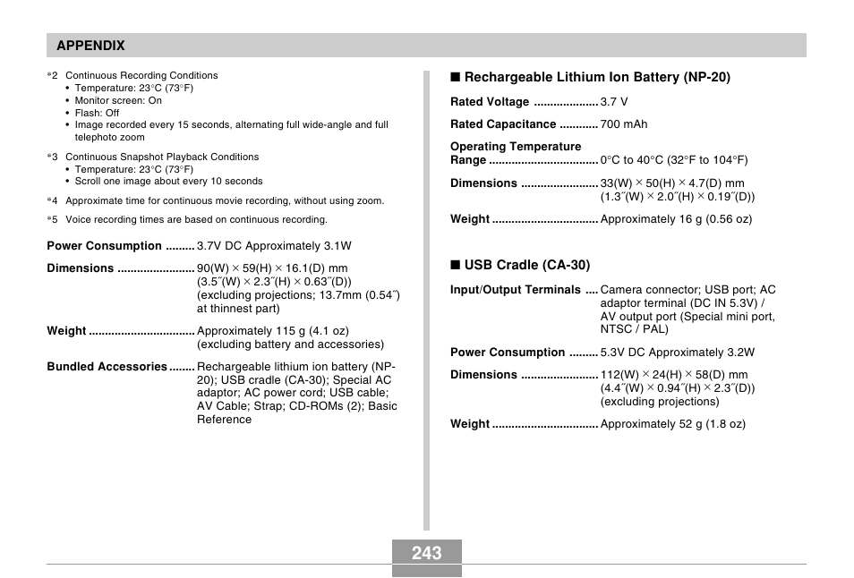 Casio EX-s600 User Manual | Page 243 / 245