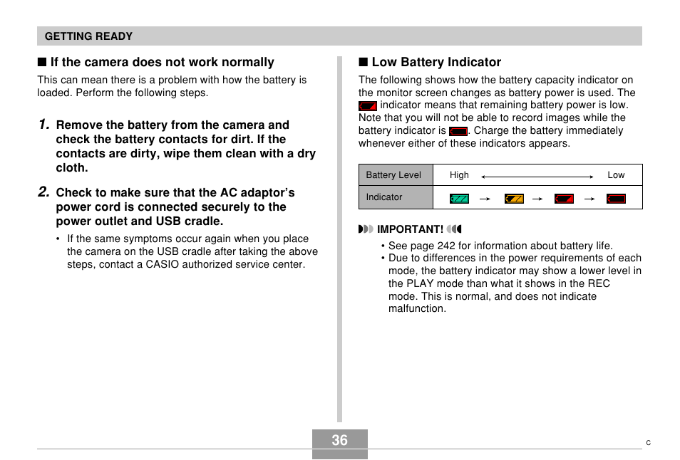 Casio EX-s600 User Manual | Page 36 / 245