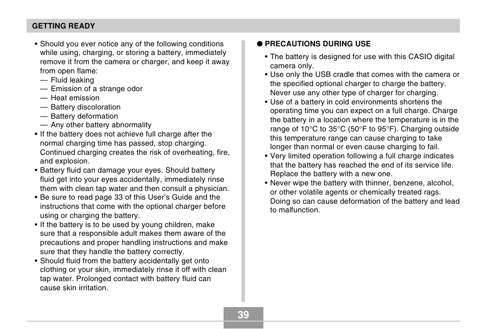 Casio EX-s600 User Manual | Page 39 / 245