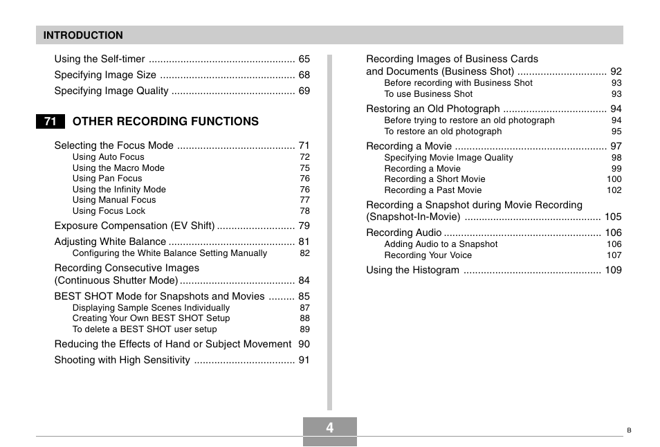 Casio EX-s600 User Manual | Page 4 / 245