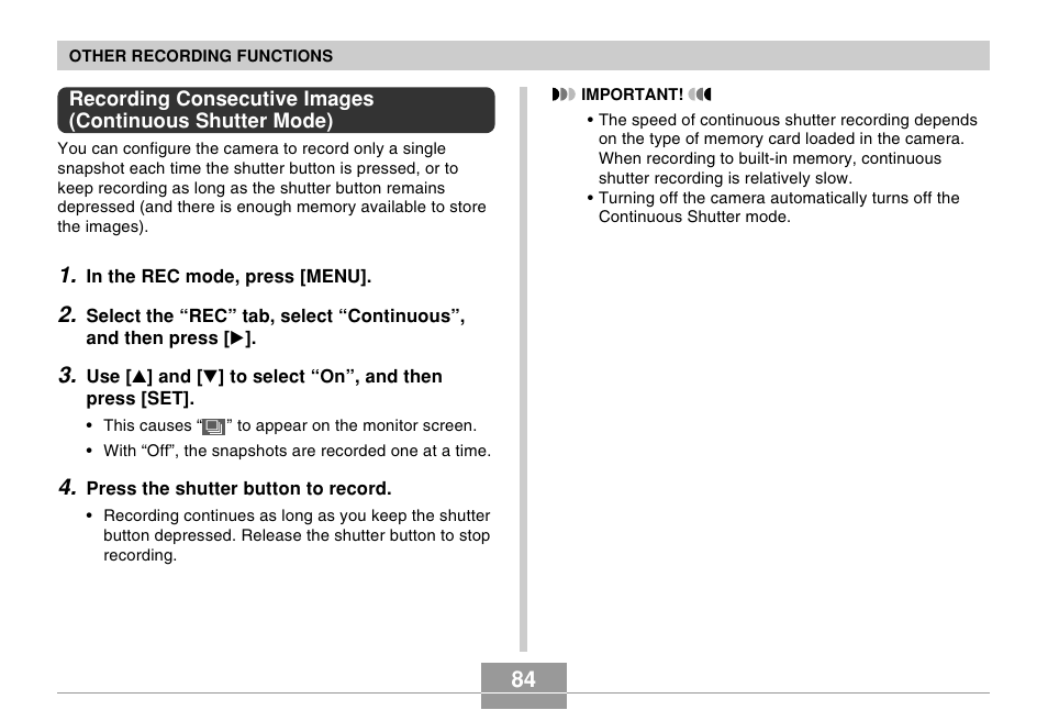 Casio EX-s600 User Manual | Page 84 / 245