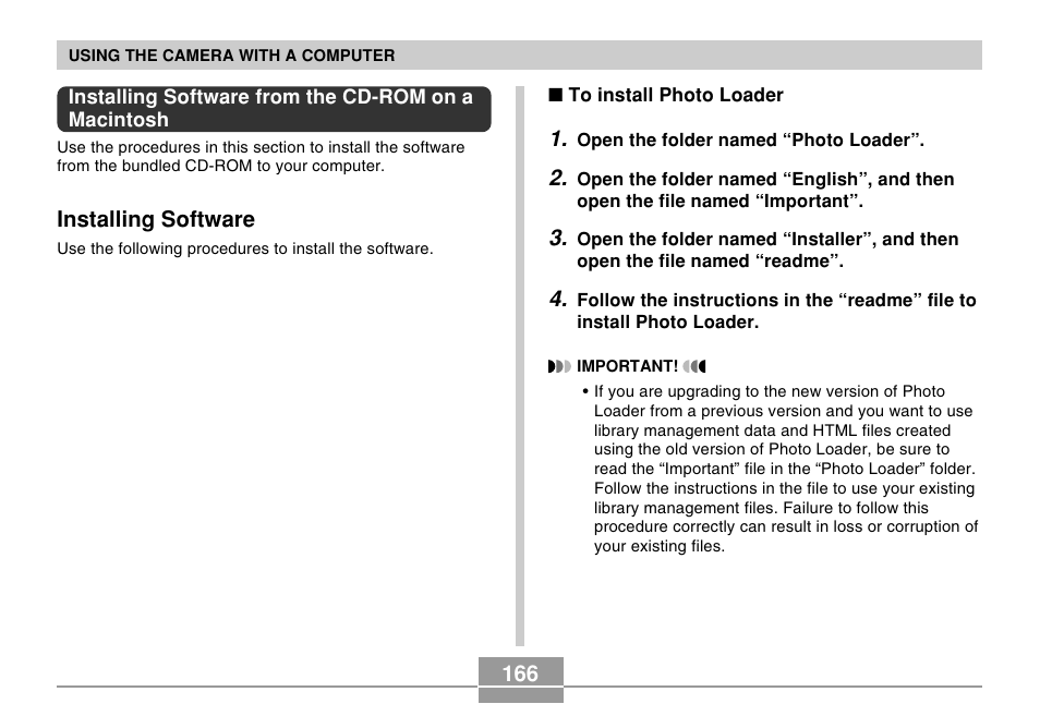 Installing software | Casio EX-Z4 5 User Manual | Page 46 / 61