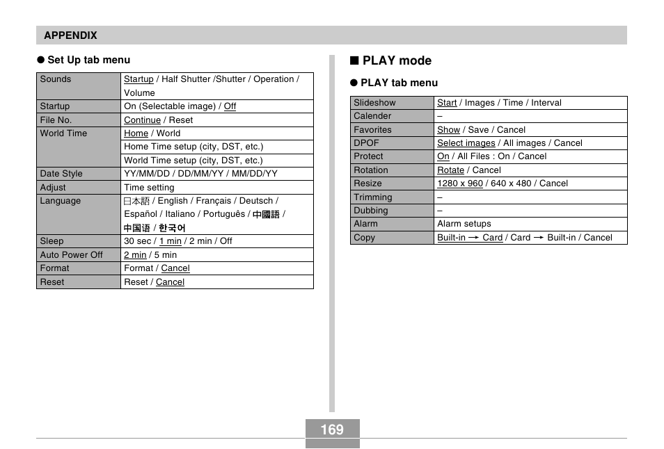 Play mode | Casio EX-Z4 5 User Manual | Page 49 / 61
