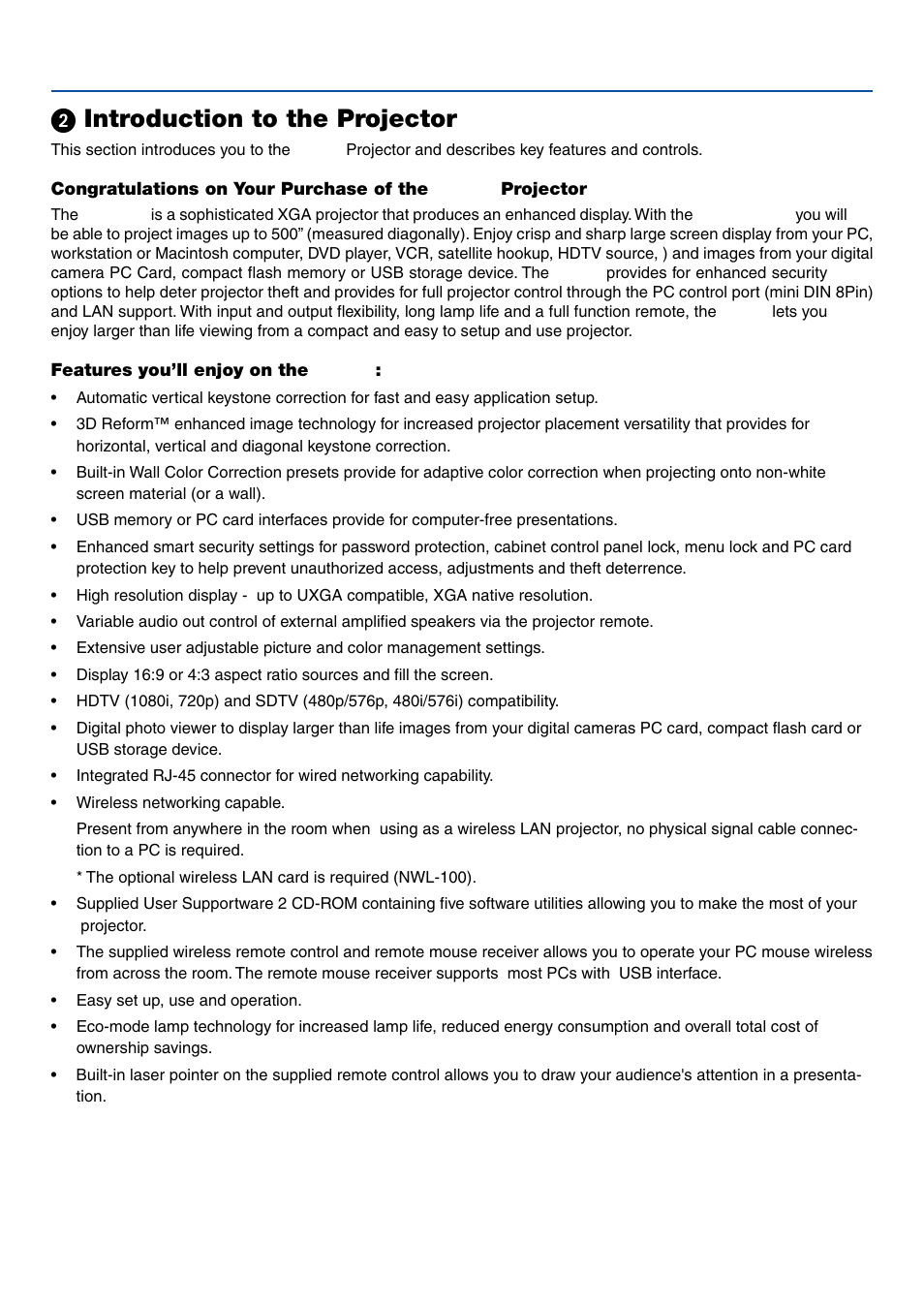 ᕢ introduction to the projector | Dukane 8761A User Manual | Page 6 / 30