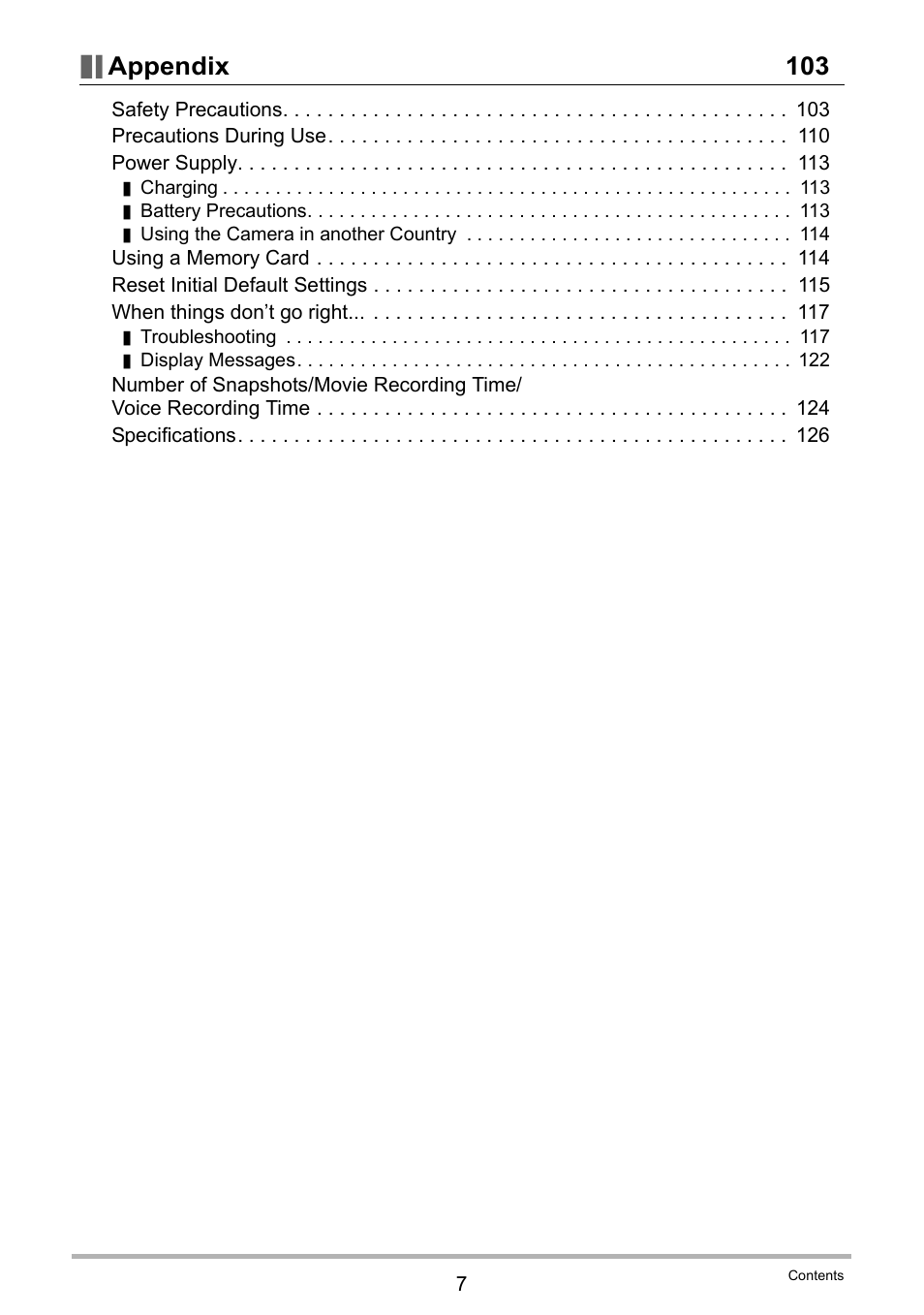Appendix 103 | Casio EX-Z790 User Manual | Page 7 / 130